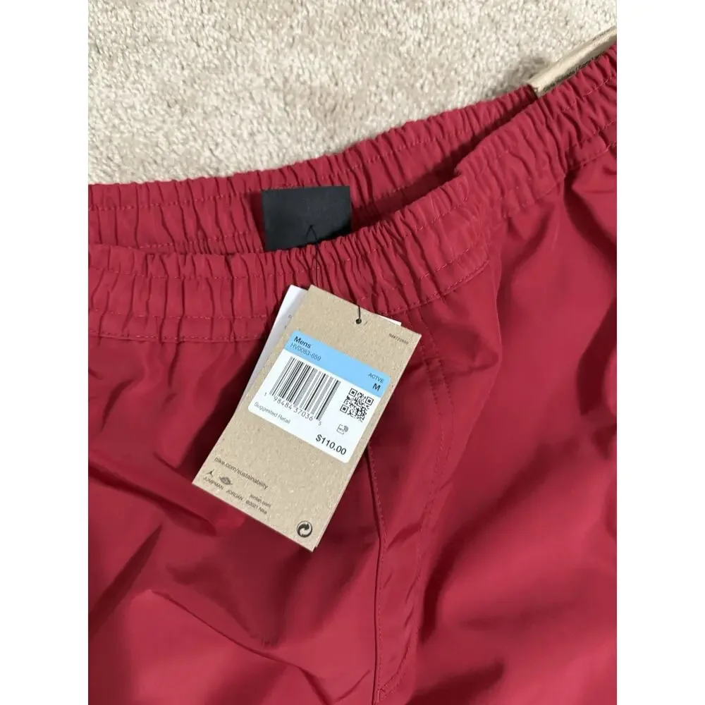 Nike Air Jordan Wings Red Track Pants Storm Loose-Fit Men's Size M HV0083-659